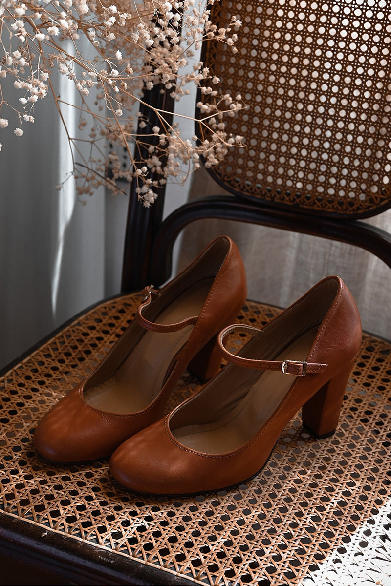 Sandalias Elegantes de Tira con Tacón Bajo para Uso Diario