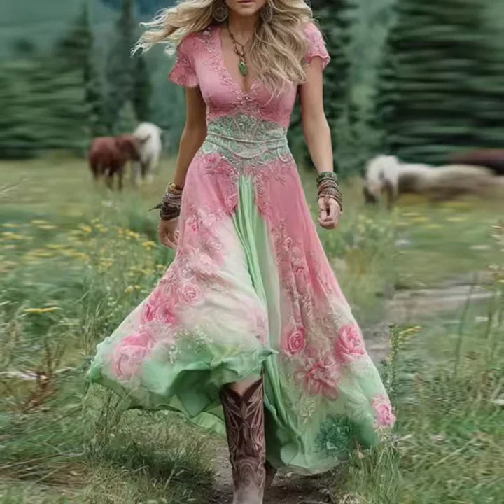 Celestine | Vestido Floral Fluido a Medida