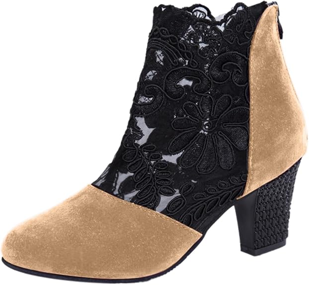 Leona – Elegantes Zapatos de Tacón de Encaje Floral