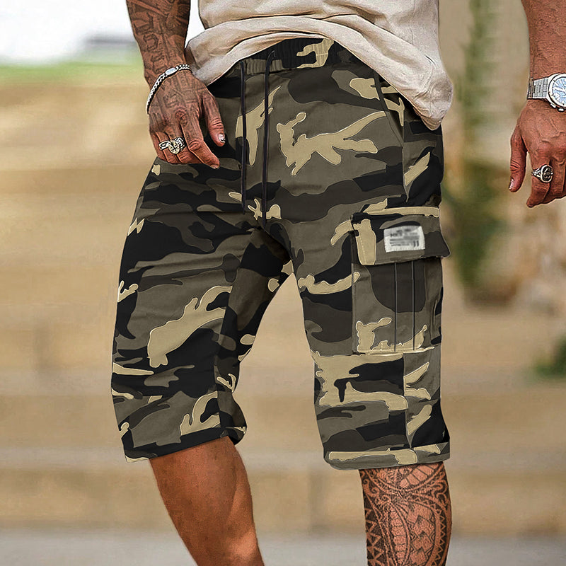 Pantalones Cortos Cargo de Camuflaje para Hombre