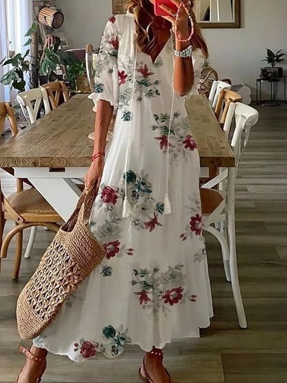 Luna | Vestido midi de estilo boho desenfadado