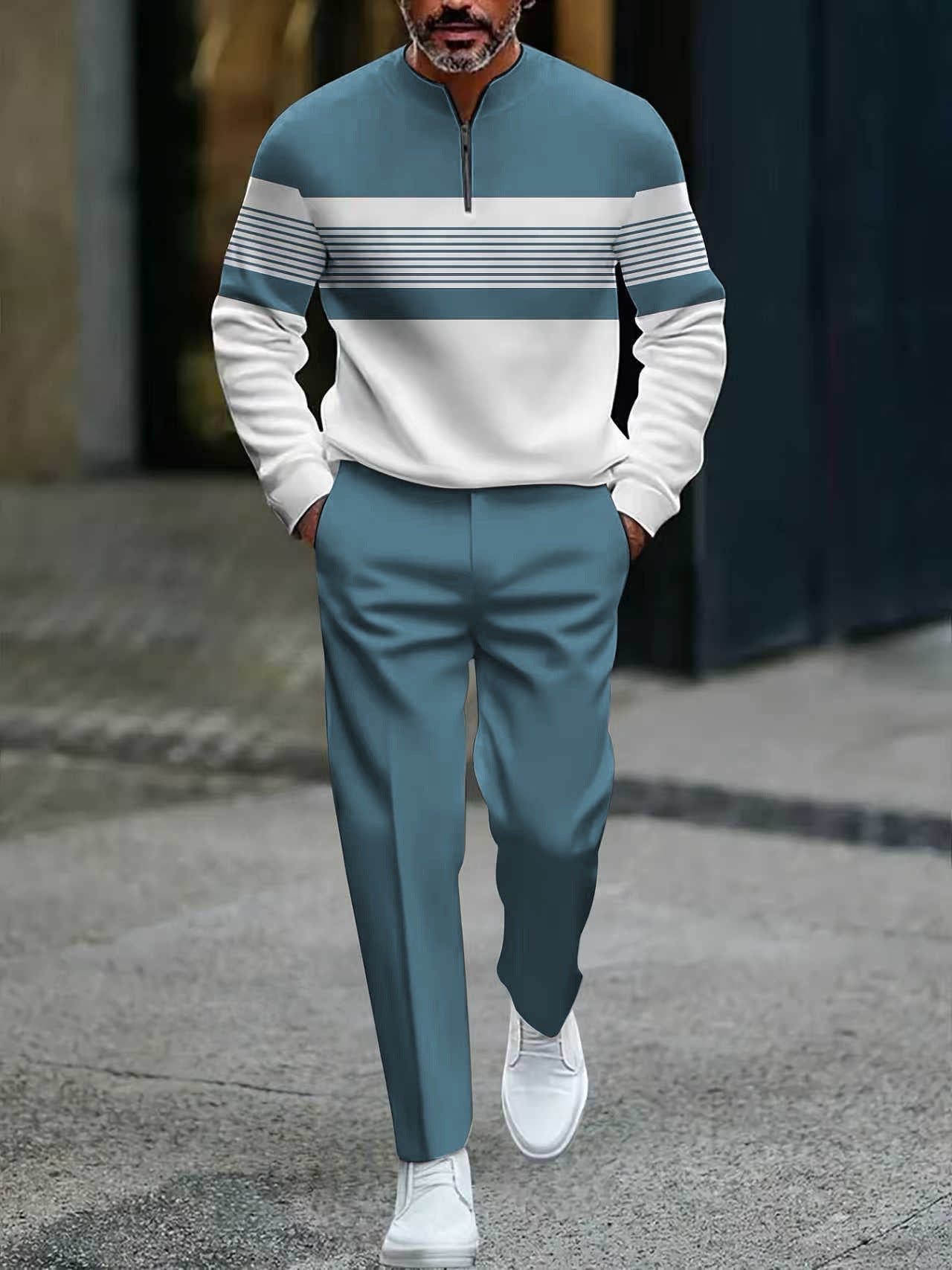 Thiago | Conjunto de Suéter Gráfico y Pantalón