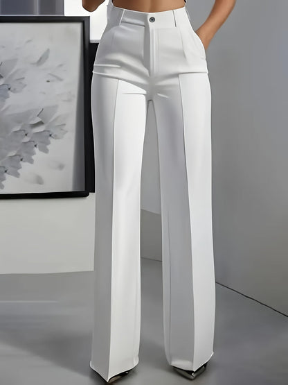 Pantalones de mujer de talle alto y cintura elástica