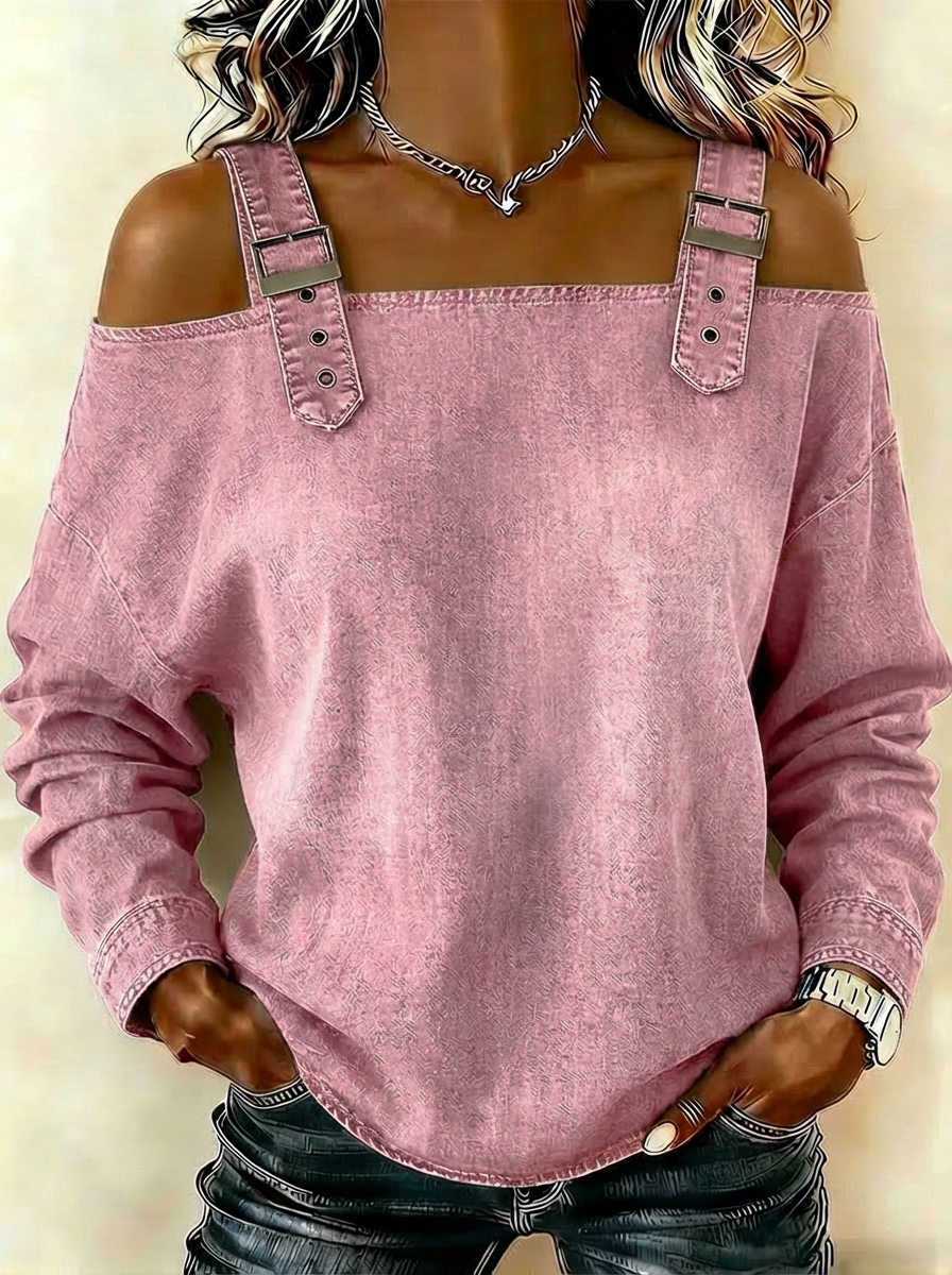 Camisa de mezclilla sin mangas para mujer