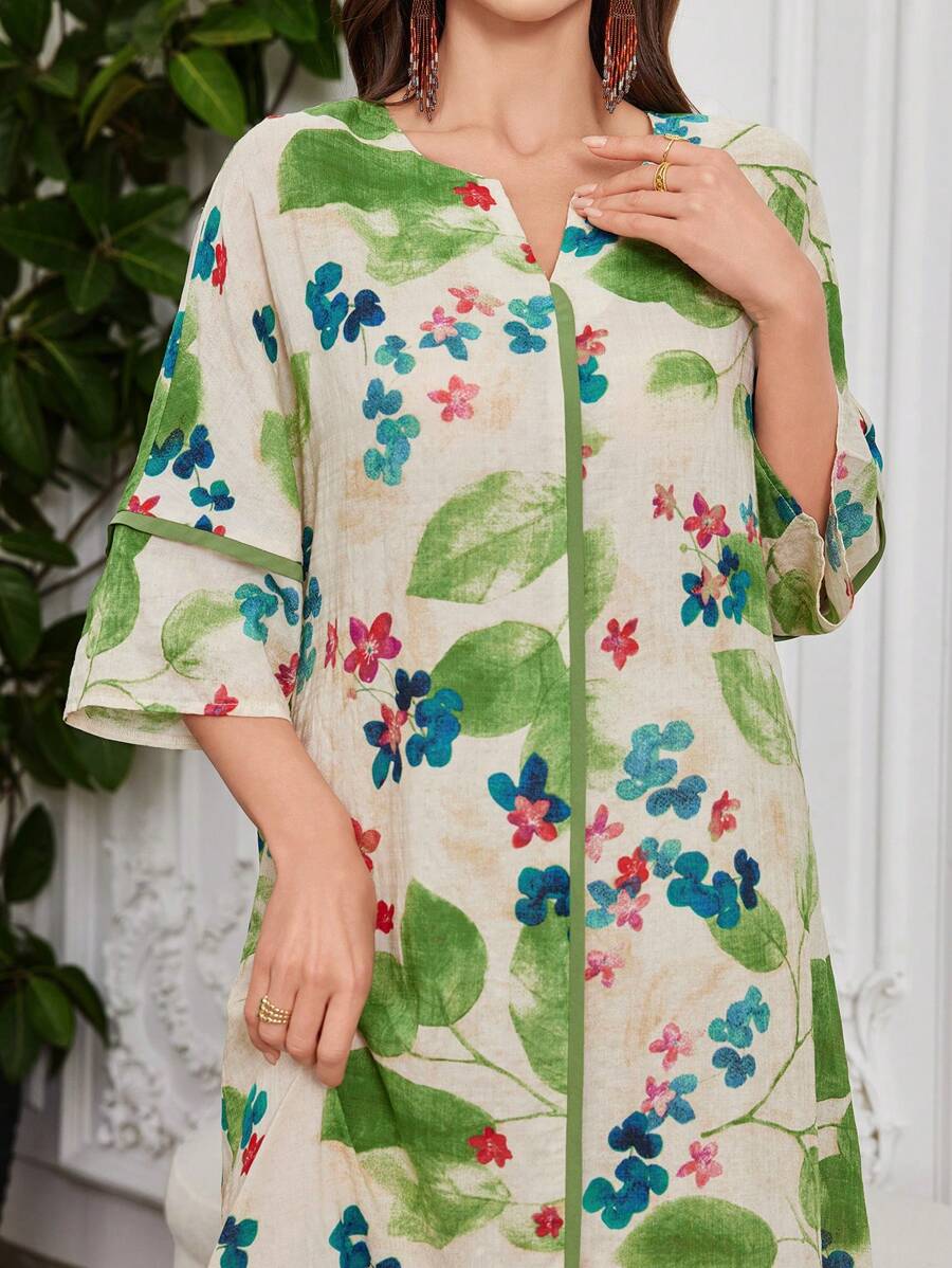 Flora | Vestido con Volantes de Estampado Floral