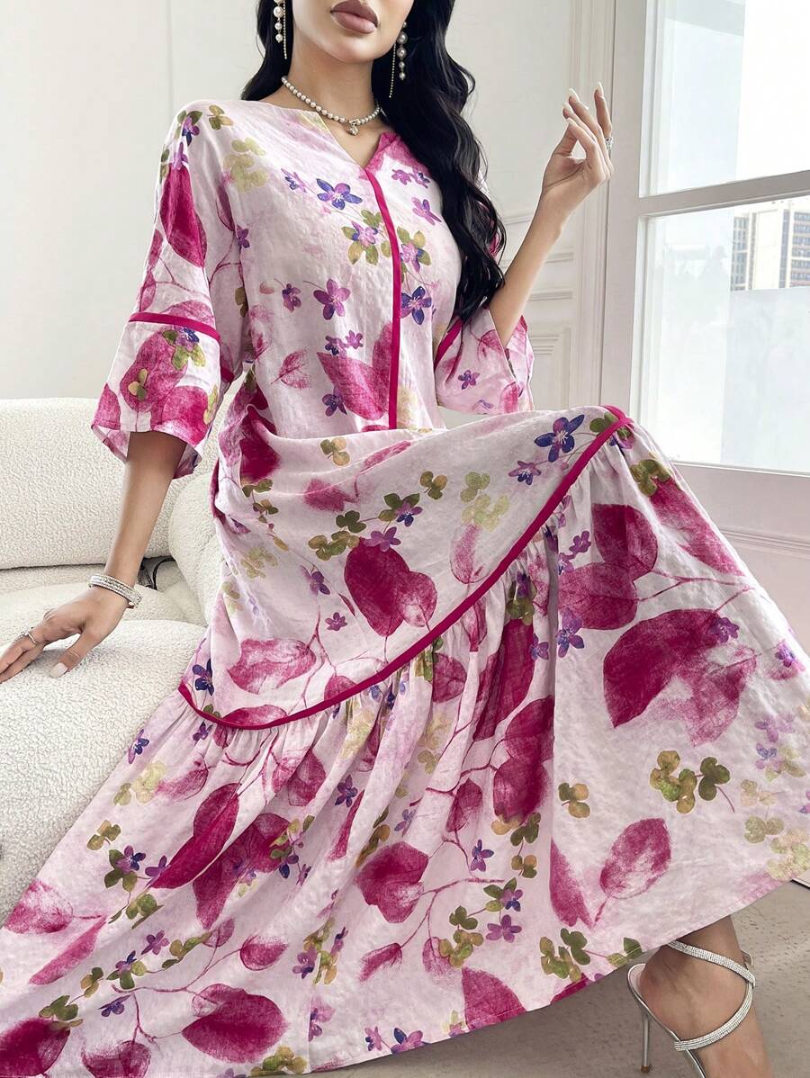 Flora | Vestido con Volantes de Estampado Floral