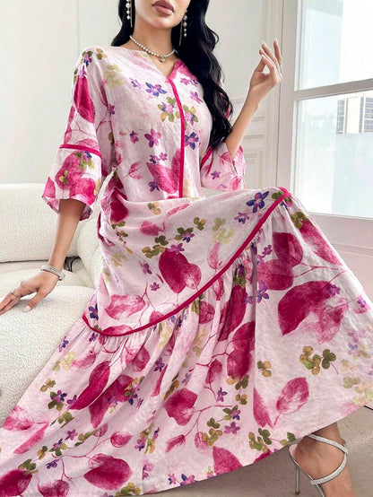Flora | Vestido con Volantes de Estampado Floral
