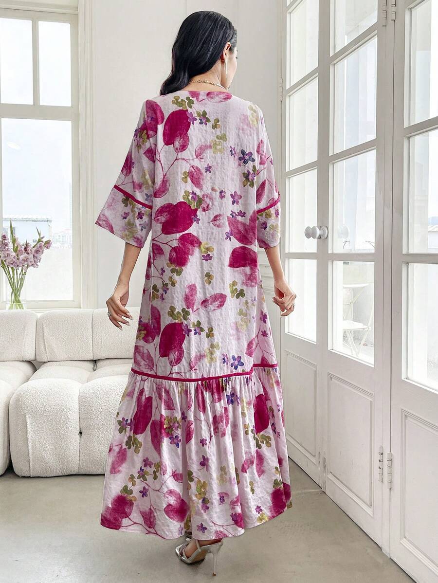 Flora | Vestido con Volantes de Estampado Floral