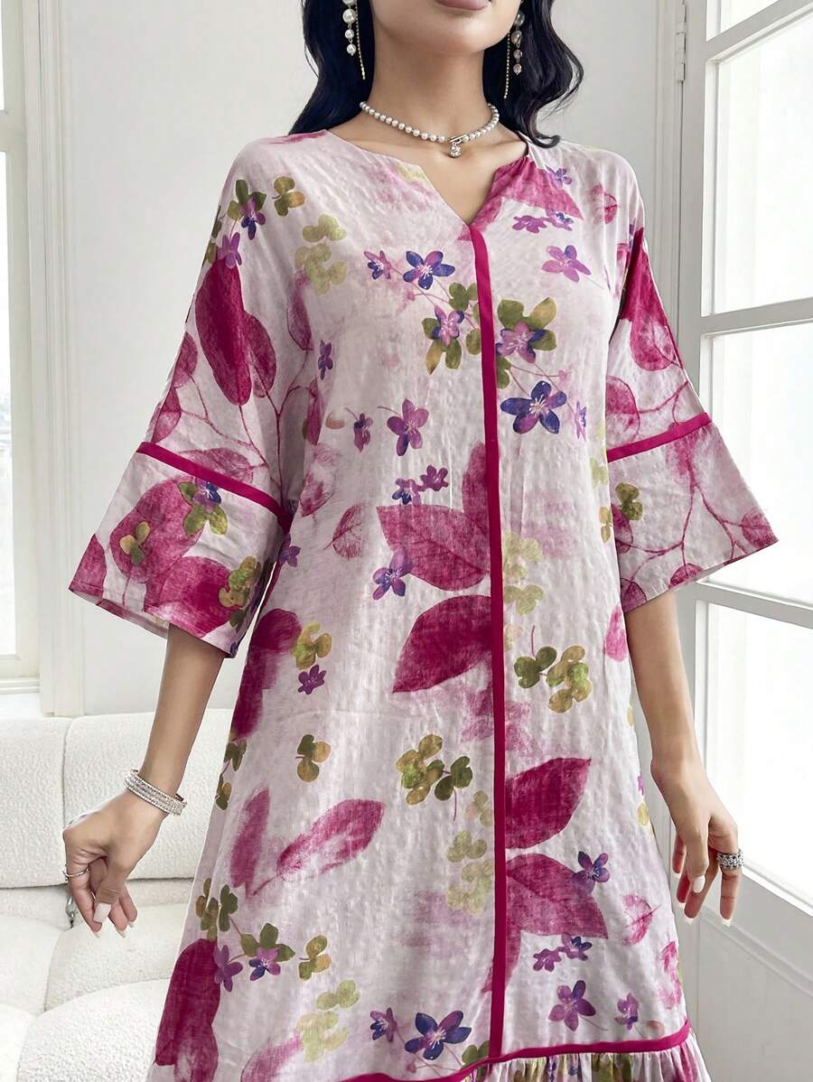 Flora | Vestido con Volantes de Estampado Floral
