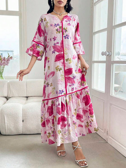 Flora | Vestido con Volantes de Estampado Floral