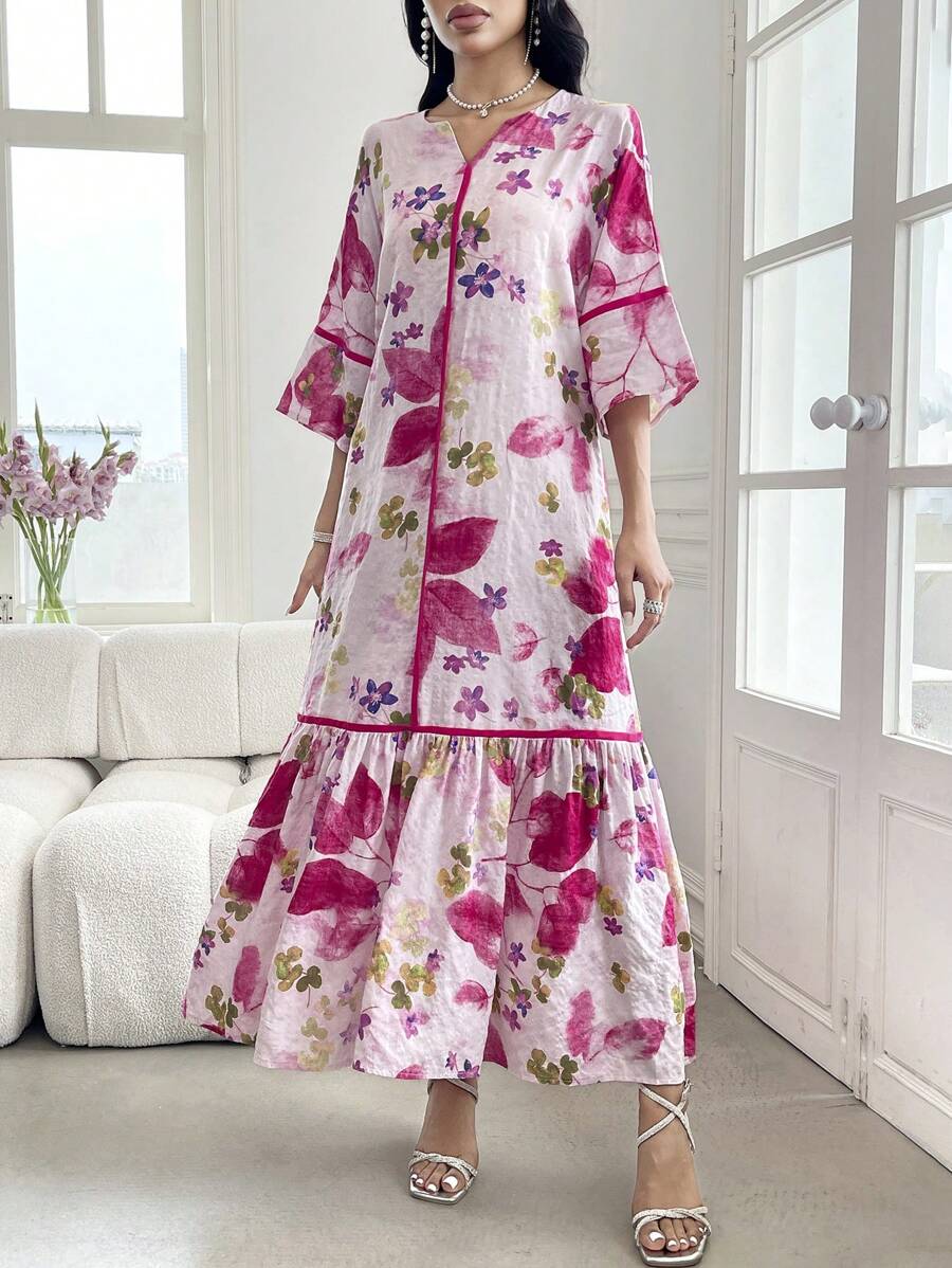 Flora | Vestido con Volantes de Estampado Floral