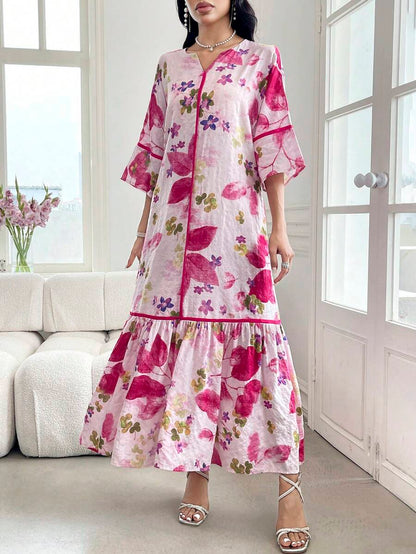 Flora | Vestido con Volantes de Estampado Floral