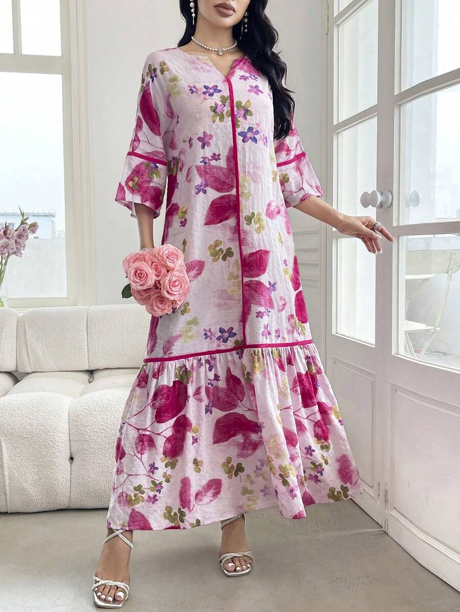 Flora | Vestido con Volantes de Estampado Floral