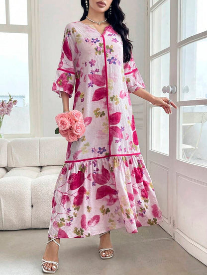 Flora | Vestido con Volantes de Estampado Floral