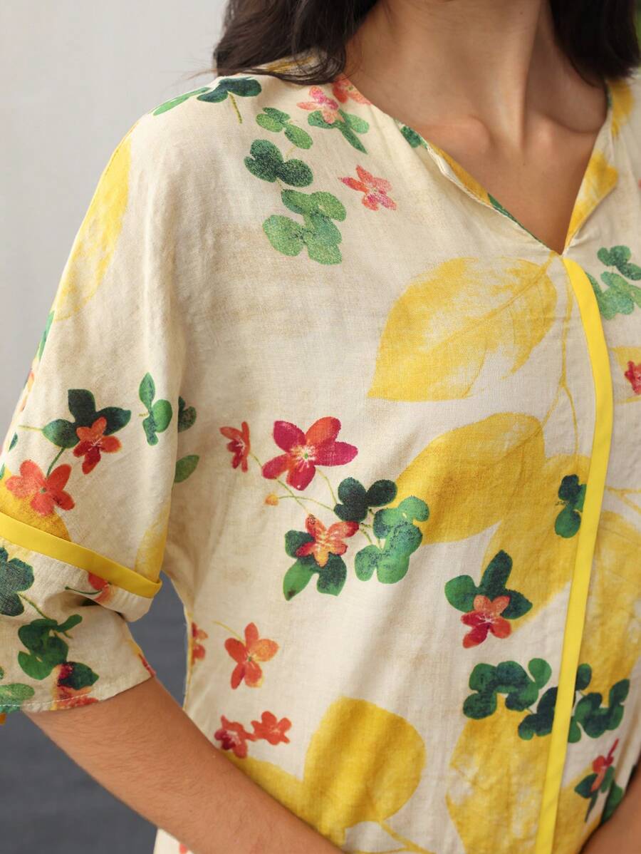 Flora | Vestido con Volantes de Estampado Floral