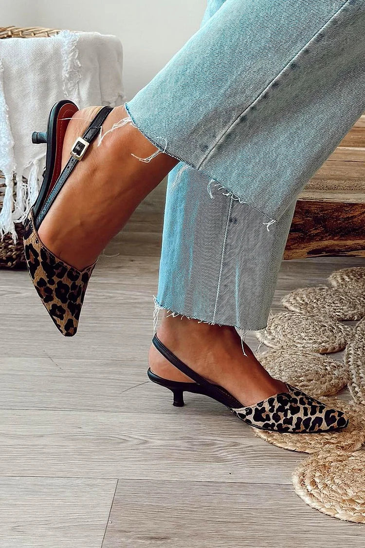 Slingback con estampado animal