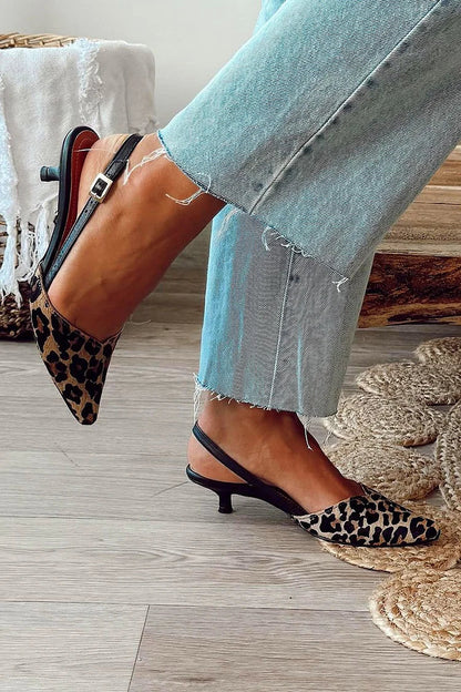 Slingback con estampado animal