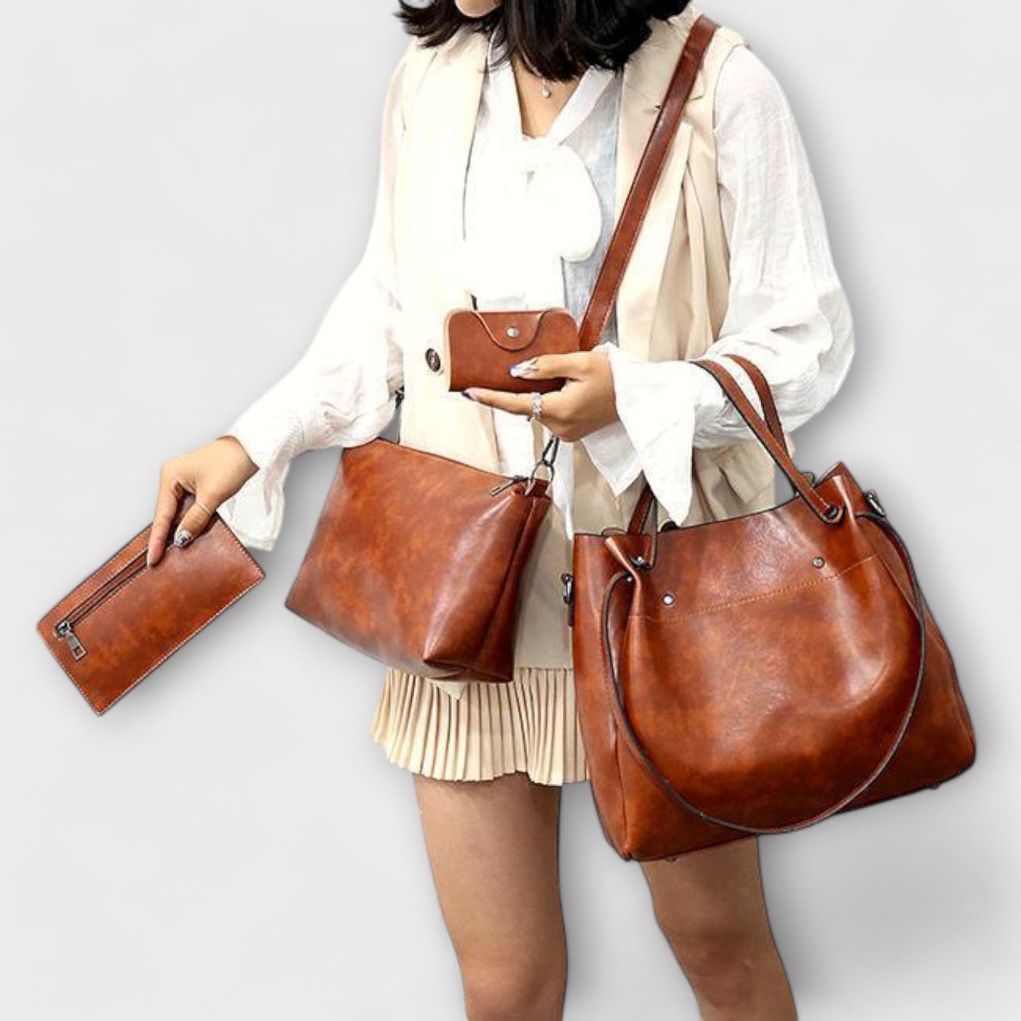 Juego de 4 Bolsas Vintage Elegantes