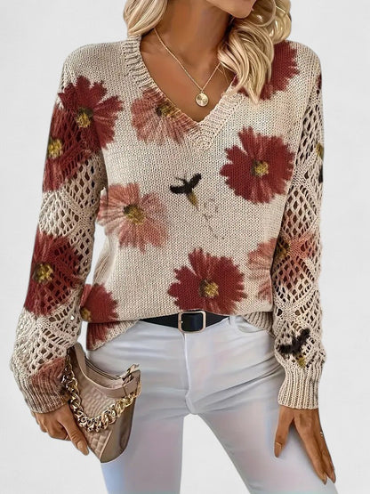 Cárdigan Elegante con Estampado Floral