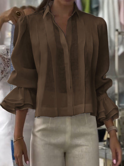 Verena – Blusa de solapa Lumière