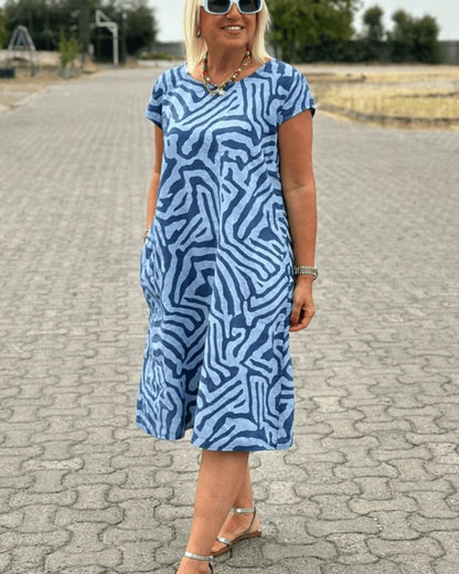 Avanille | vestido de verano con cuello redondo