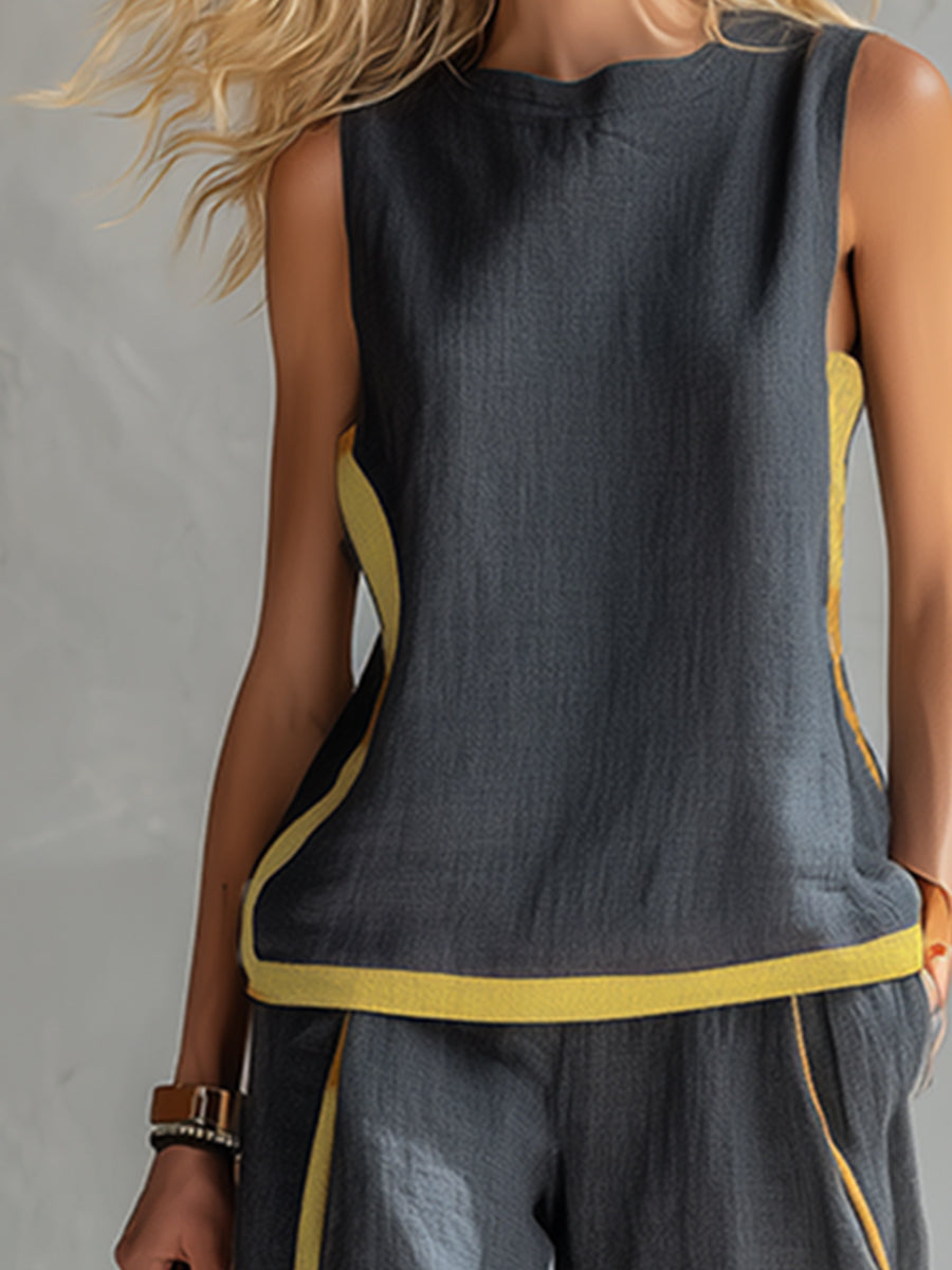 Leila | Conjunto Elegante en Algodón y Lino