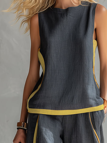 Leila | Conjunto Elegante en Algodón y Lino
