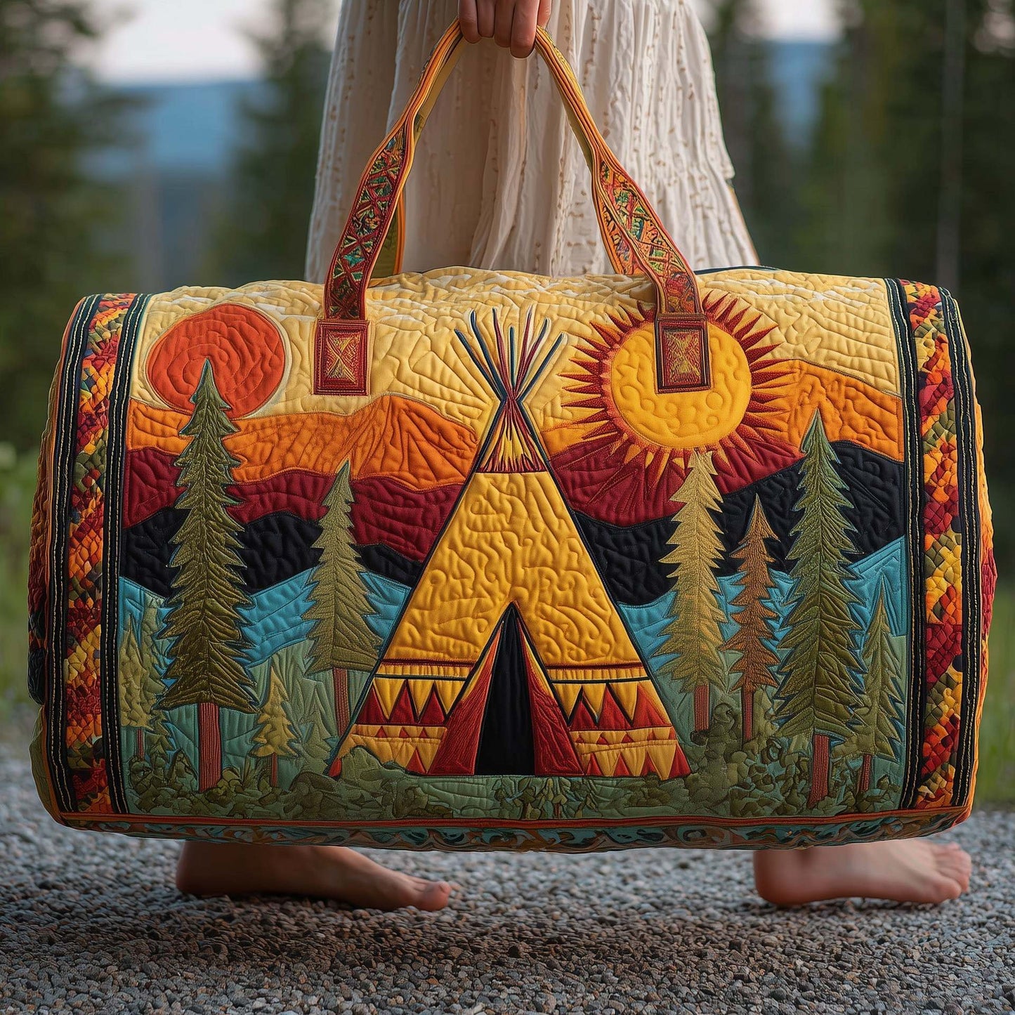 Luna – Bolsa de Viaje Acolchada con Diseño Artesanal