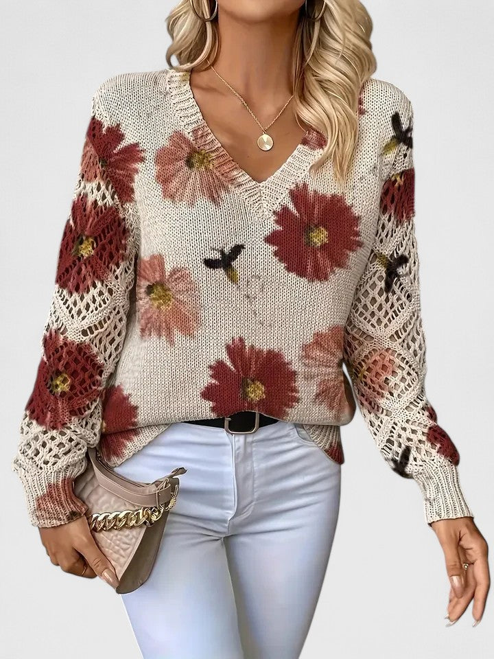 Cárdigan Elegante con Estampado Floral
