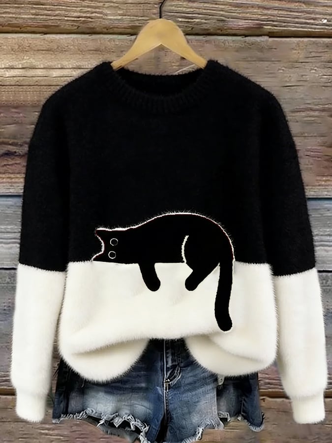Luna | Sudadera Mujer con Motivo de Gato