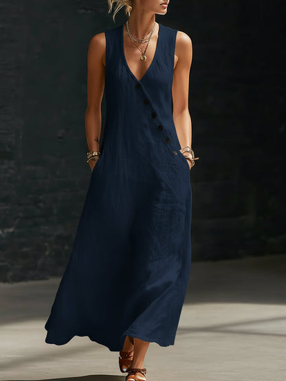 Daniela | Vestido Botoné Minimalista y Acogedor