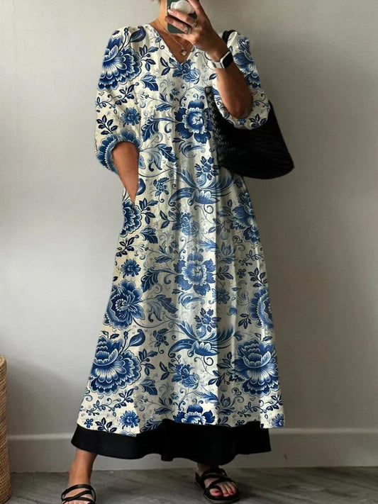 Mia Vestido Elegante con Estampado Sofisticado