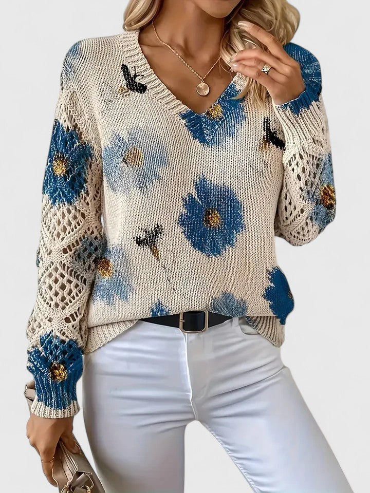 Cárdigan Elegante con Estampado Floral