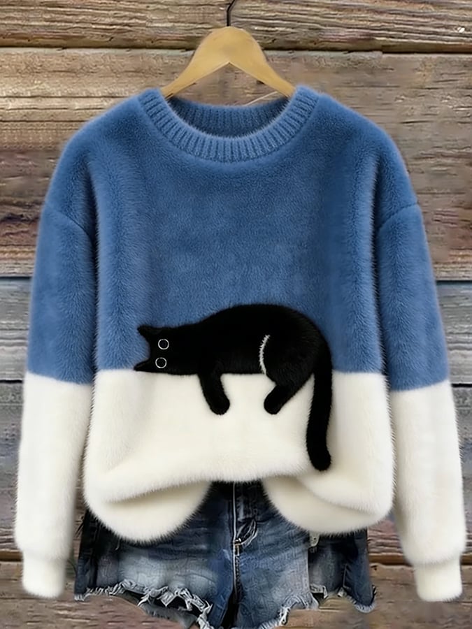Luna | Sudadera Mujer con Motivo de Gato