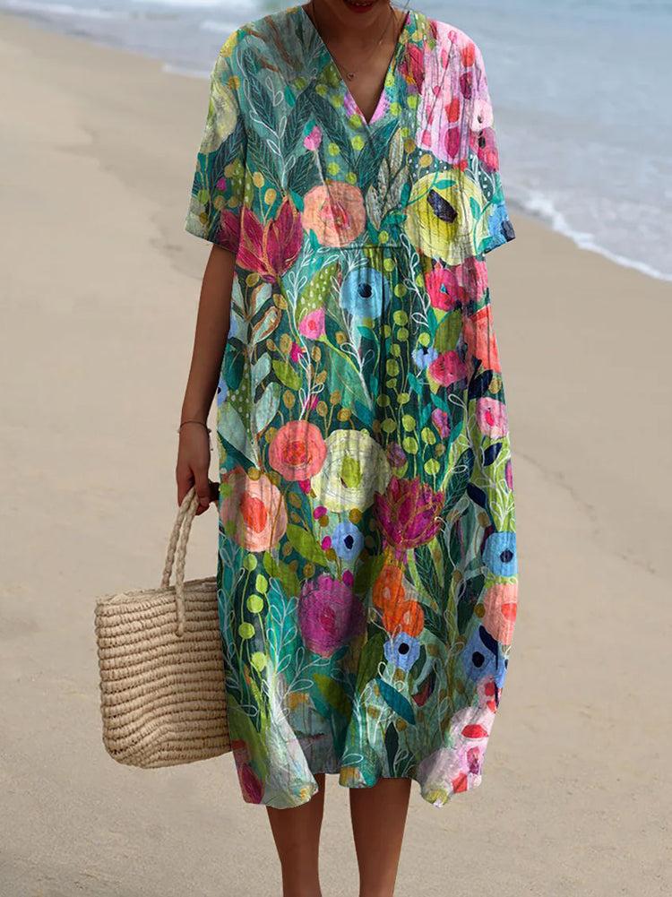 Vestido floral vintage
