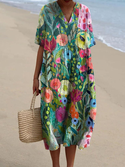 Vestido floral vintage