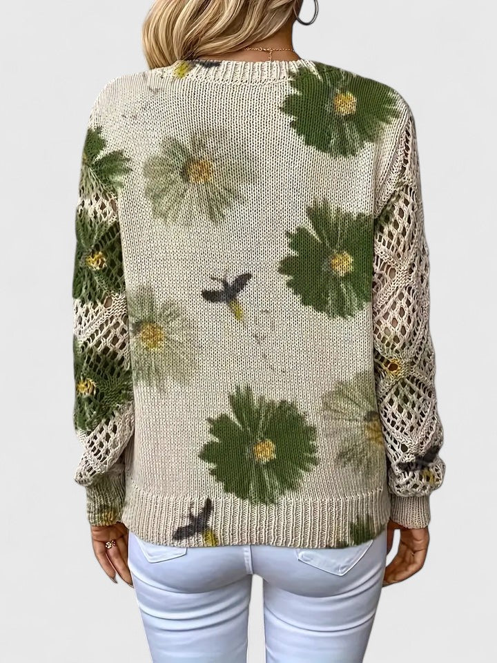 Cárdigan Elegante con Estampado Floral