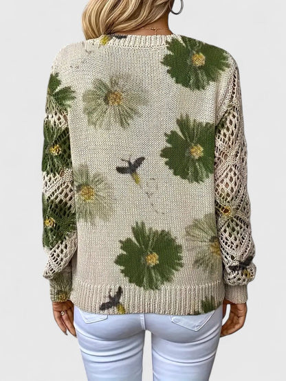 Cárdigan Elegante con Estampado Floral