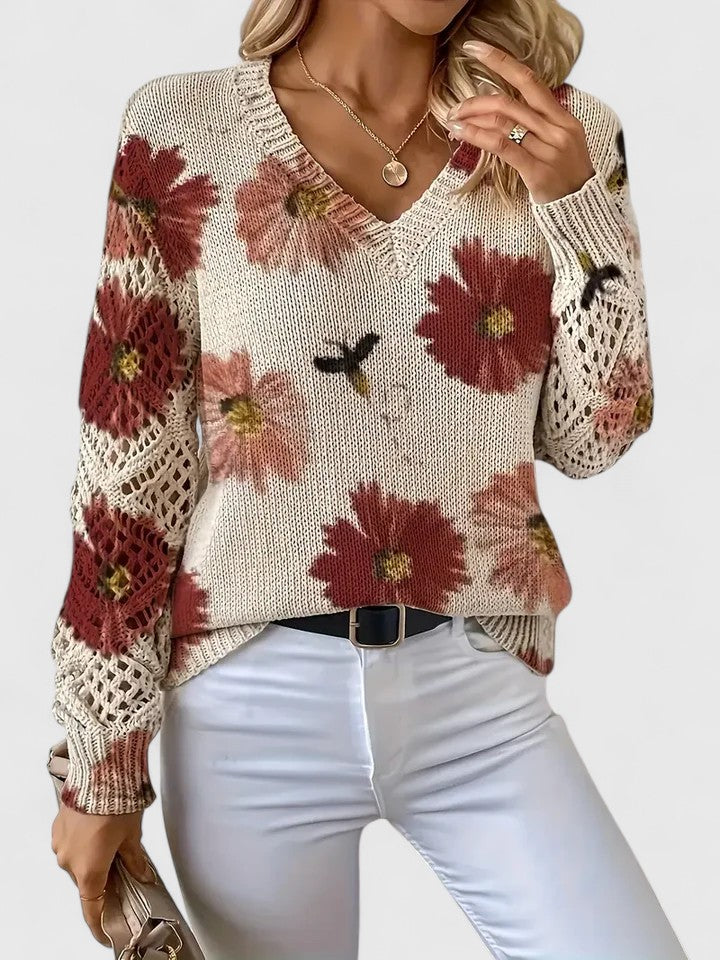 Cárdigan Elegante con Estampado Floral