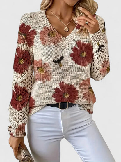 Cárdigan Elegante con Estampado Floral