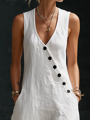 Daniela | Vestido Botoné Minimalista y Acogedor