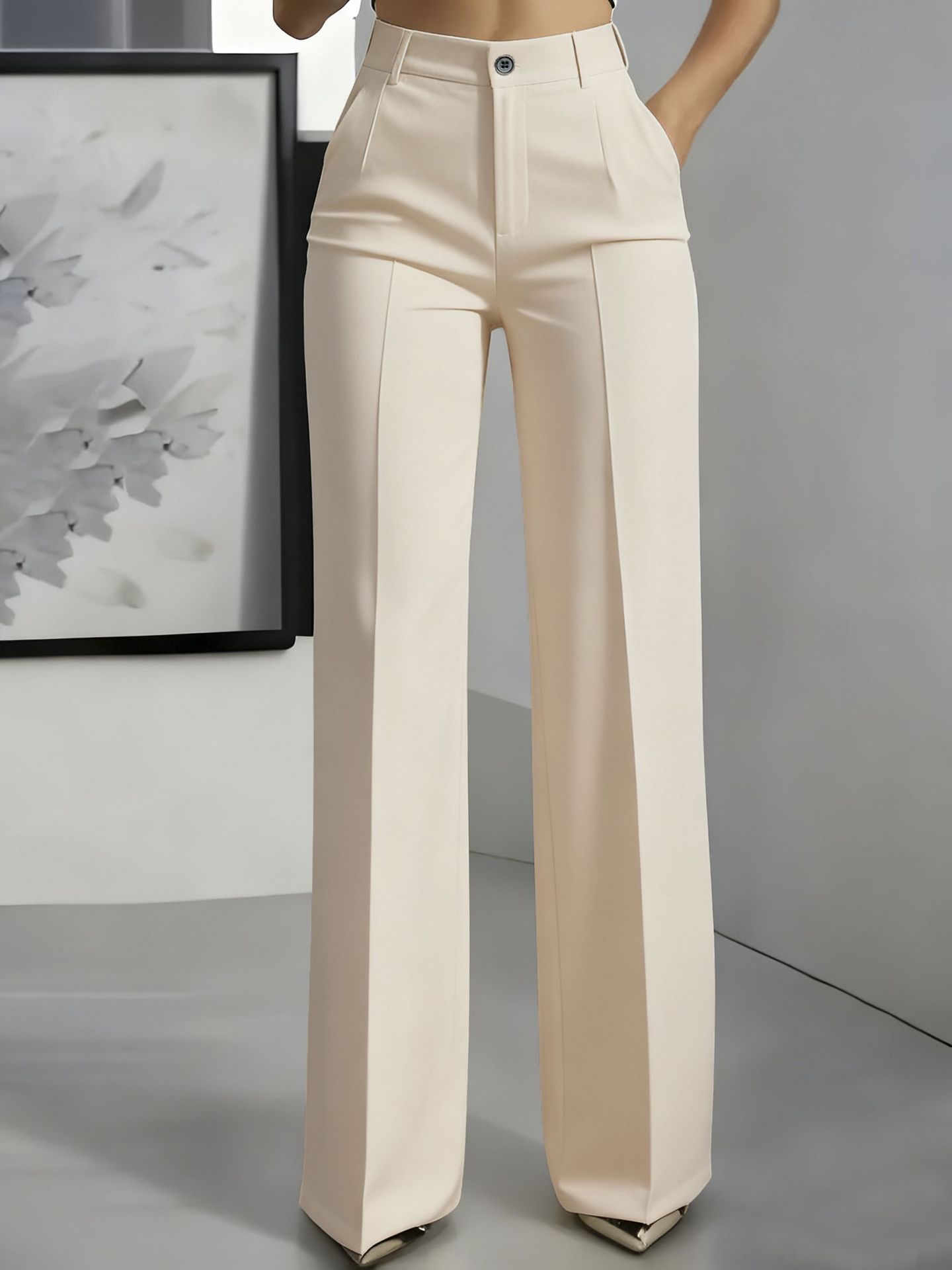 Pantalones de Mujer de Cintura Alta Stretch