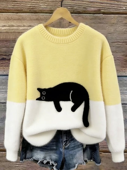 Luna | Sudadera Mujer con Motivo de Gato