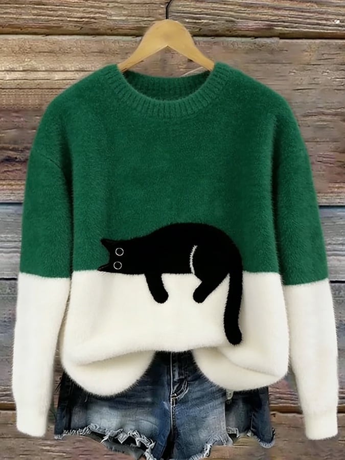 Luna | Sudadera Mujer con Motivo de Gato
