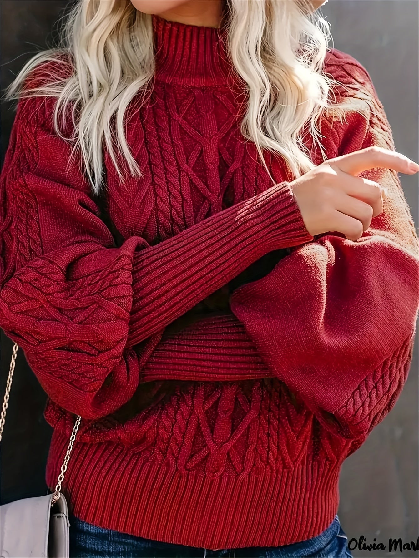 Tinsley - Suéter de Punto Casual de Manga Larga
