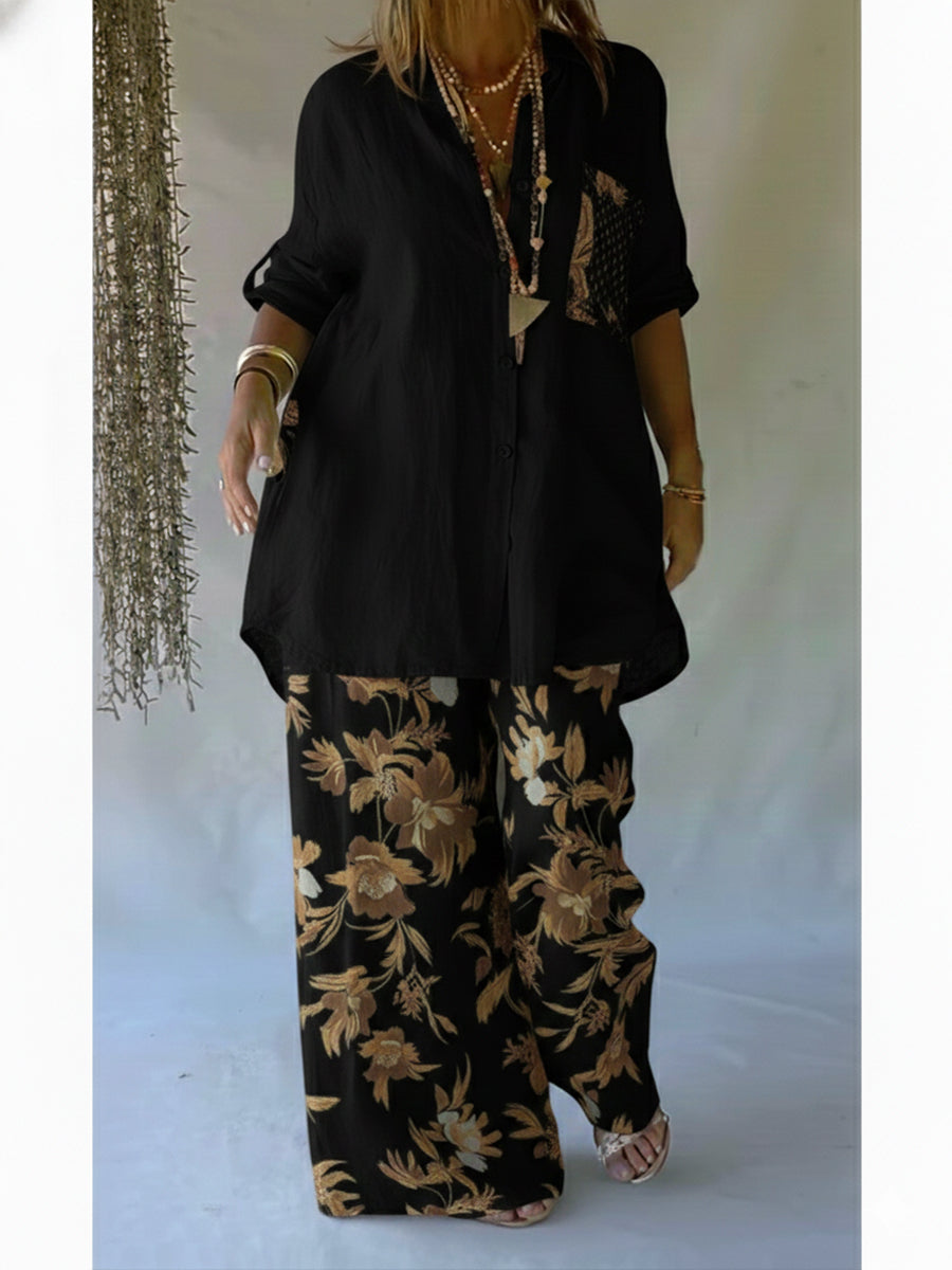 Yasmin | Conjunto Floral de Lino y Algodón