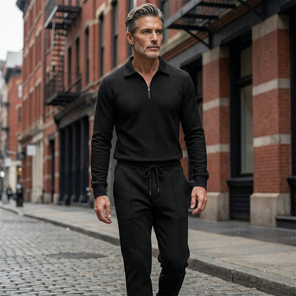 Damián | Conjunto de Sudadera Waffle y Pantalón Recto
