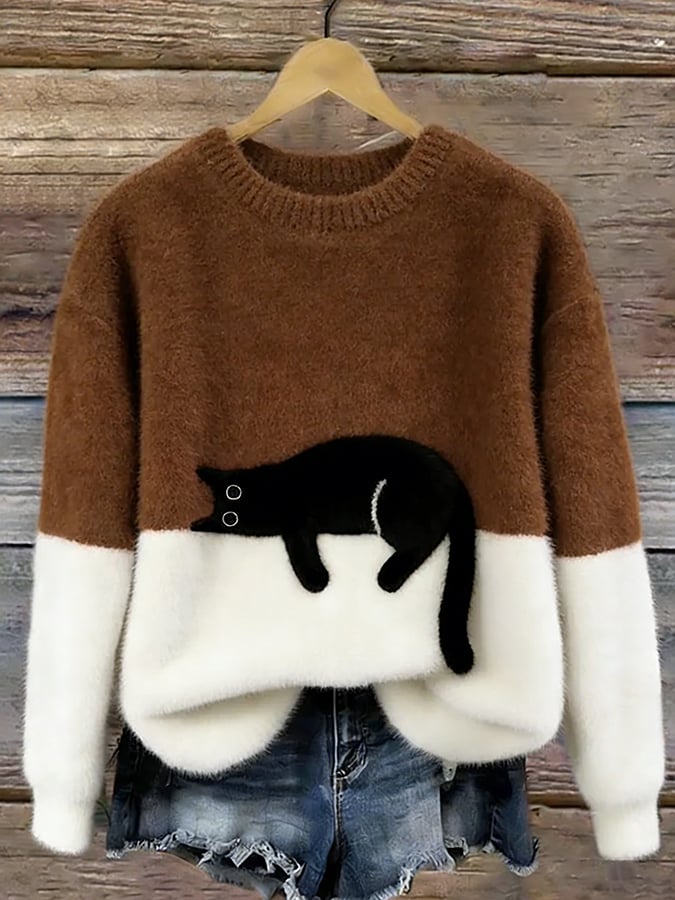 Luna | Sudadera Mujer con Motivo de Gato