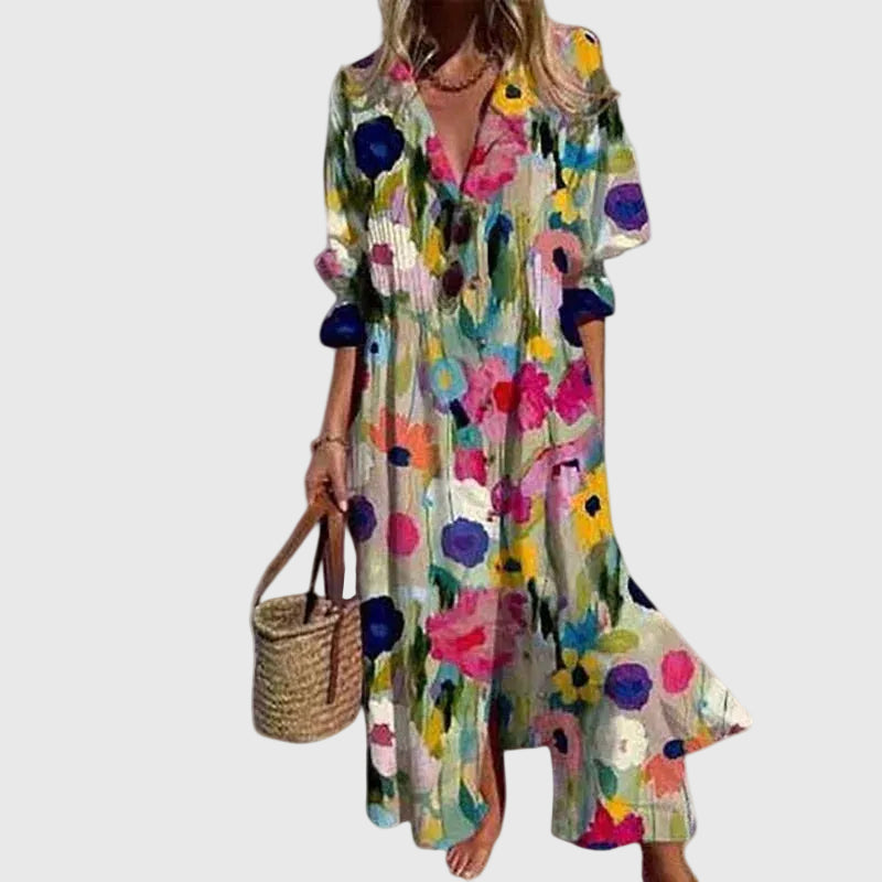Zariah | Elegante vestido largo de estilo bohemio