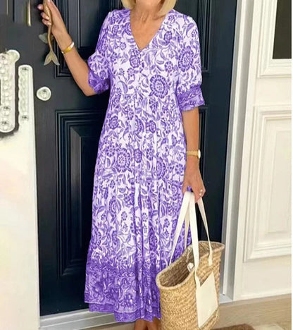 Arias Vestido Bohemio con Escote en V